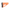A high-visibility blaze orange adjustable rifle stock featuring a black honeycomb rubber recoil pad, isolated on a transparent background.