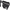 A close-up of a black tactical firearm stock or grip component with two quick-release mounting plates, shown against a transparent background with a black glove partially covering the handle area.