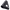 A black molded polymer rifle stock buttstock with a textured grip and molded logo, shown on a transparent background.