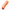 An ergonomic safety orange synthetic shotgun pump handle with textured grip surfaces, isolated against a transparent background.