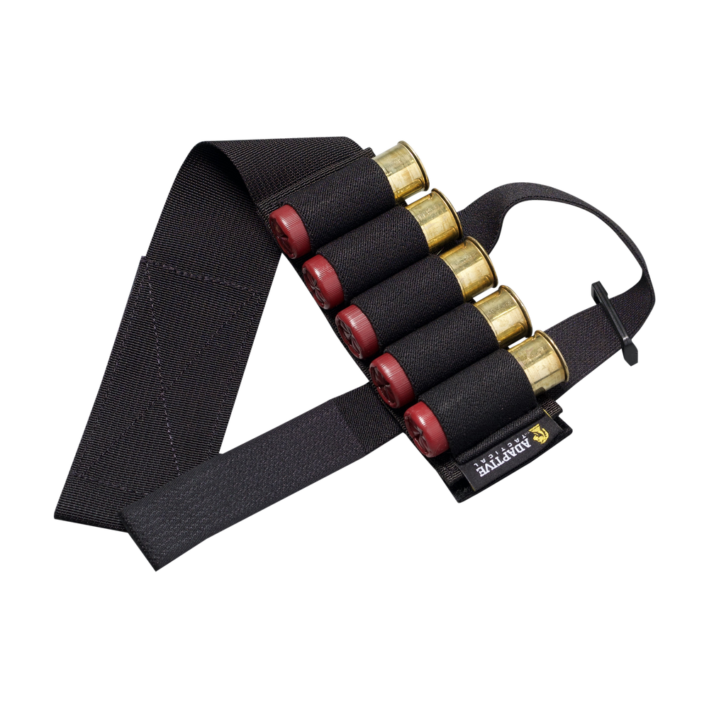 Stock Mounted Shell Carrier, 5rds - Nylon - Black