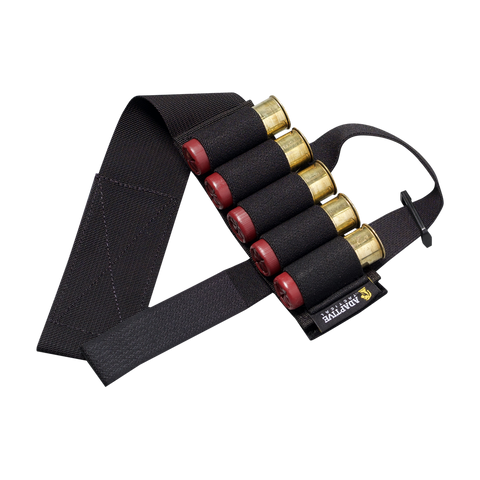 Stock Mounted Shell Carrier, 5rds - Nylon - Black
