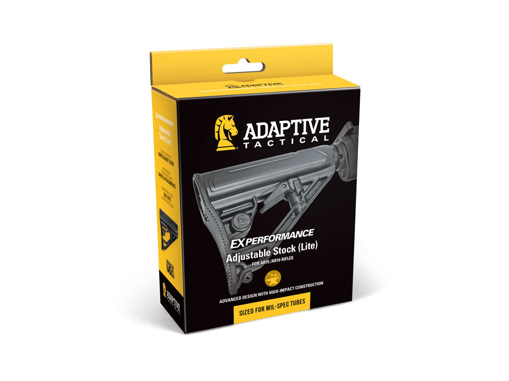 EX Performance Adjustable Stock (Lite) - AR15/AR10 - Mil Spec - Black