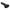 A black rubber or plastic cylindrical tactical monopod stabilization leg with a ribbed circular end and a tapered slot-like body, photographed on a transparent background.