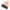 An orange and black adjustable rifle buttstock shown on a transparent background.