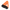 An orange and black rifle stock buttstock accessory with a honeycomb-patterned black base, shown on a transparent background.