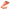 A high-visibility orange adjustable buttstock assembly with a black rubber recoil pad, displayed against a transparent background.