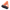 An orange and black adjustable rifle buttstock shown on a transparent background.