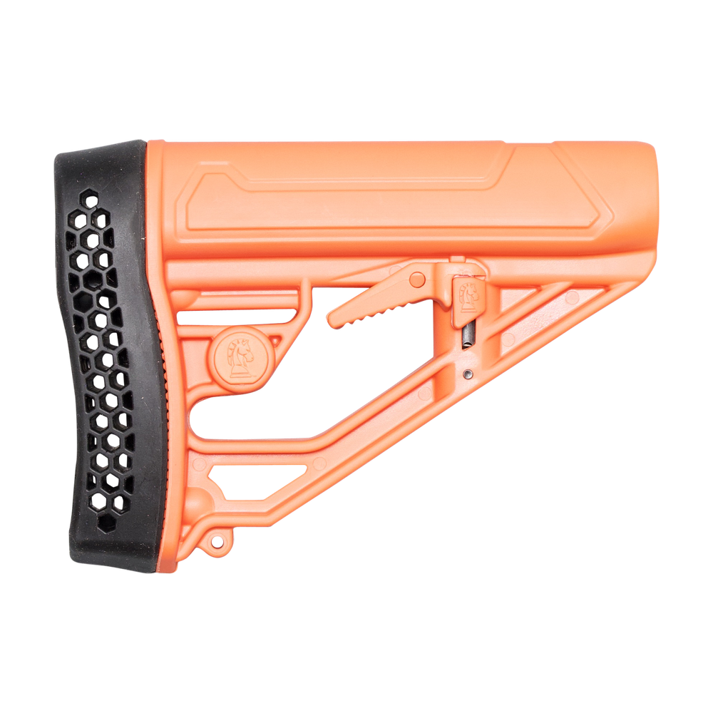 EX Performance Adjustable Stock - AR15/AR10 - Mil Spec - Less Lethal Orange