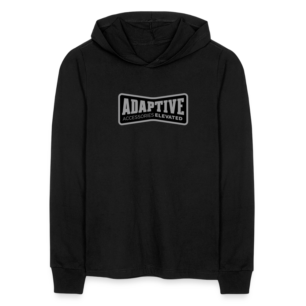 black / S Adaptive Retro Logo Long Sleeve Hoodie Shirt Unisex Long Sleeve Hoodie Shirt Adaptive Tactical