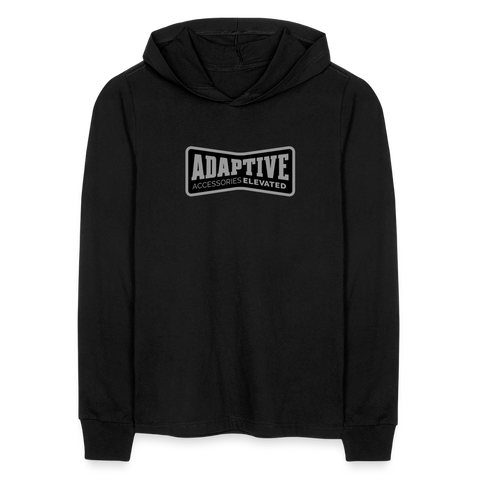 black / S Adaptive Retro Logo Long Sleeve Hoodie Shirt Unisex Long Sleeve Hoodie Shirt Adaptive Tactical
