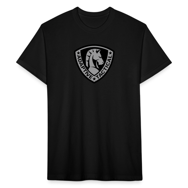 black / S Adaptive Grey Shield Fitted Cotton/Poly T-Shirt by Next Level Fitted Cotton/Poly T-Shirt | Next Level 6210 Adaptive Tactical