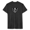 heather black / S Adaptive Grey Shield Fitted Cotton/Poly T-Shirt by Next Level Fitted Cotton/Poly T-Shirt | Next Level 6210 Adaptive Tactical