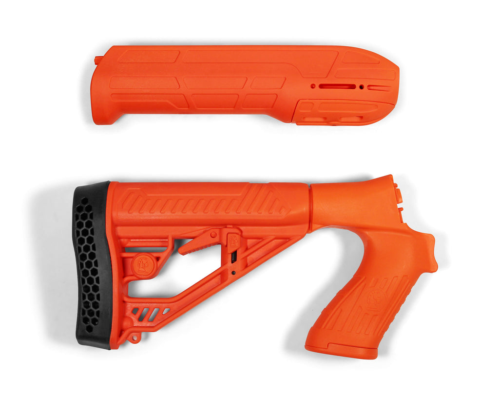 Orange Less Lethal EX Performance Forend & Adjustable Style Stock for Mossberg Shotguns Stocks and Forends Adaptive Tactical
