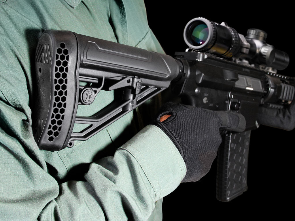 EX Performance Adjustable AR Stock – Mil-Spec – Black Stocks and Forends Adaptive Tactical