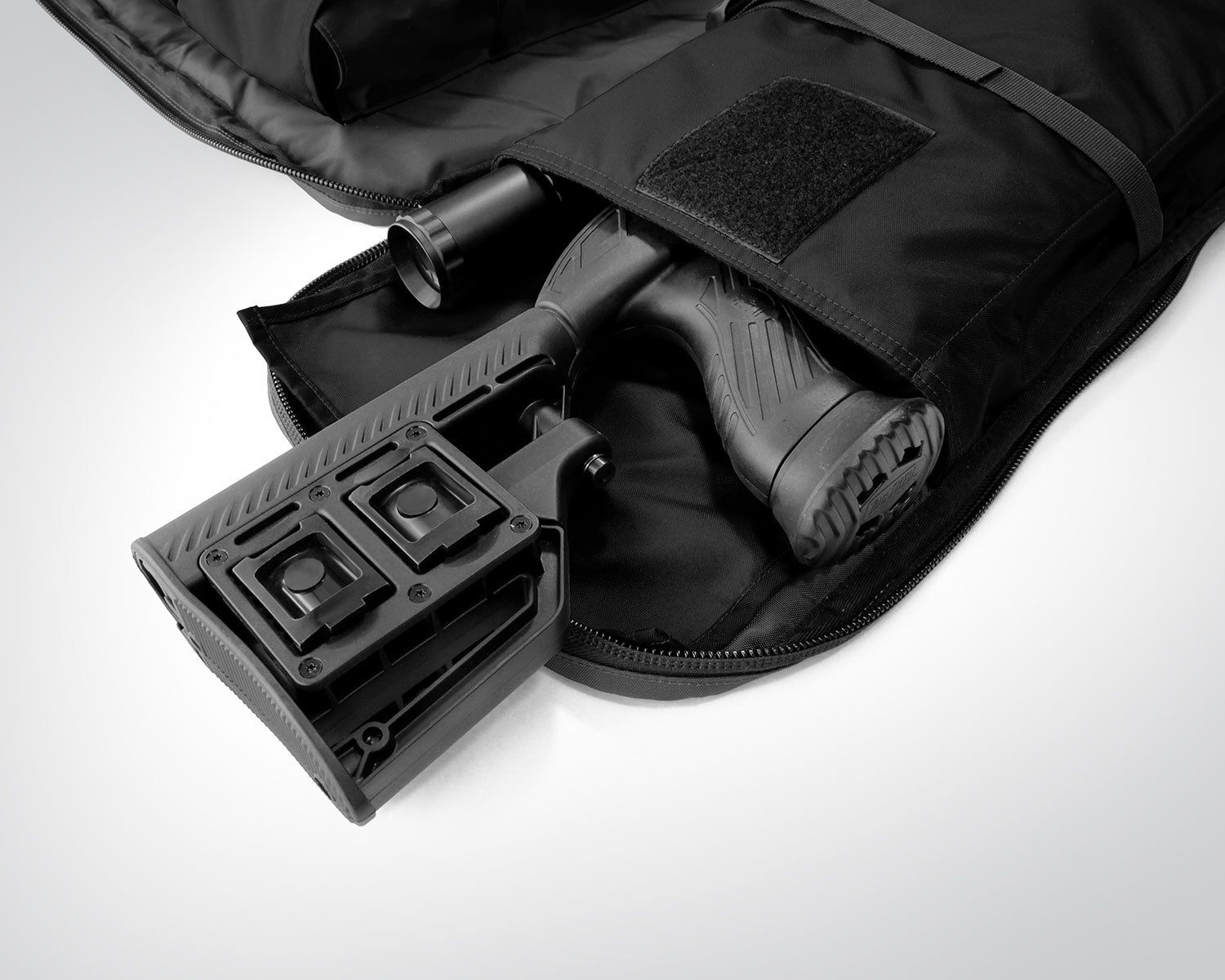 Copper Basin Takedown Firearm Backpack – 27L, Black/Grey, Tactical Nylon (CB-1024)